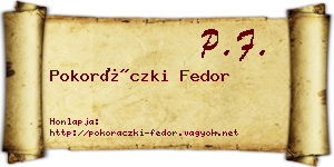 Pokoráczki Fedor névjegykártya